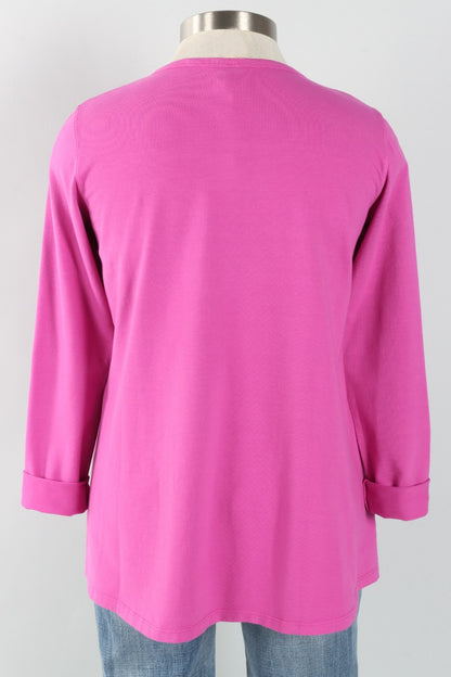 Stretch Knit A-Line Tunic - Very Berry