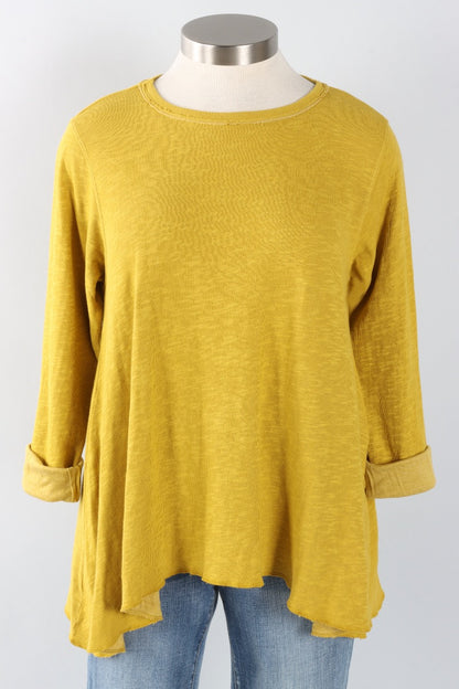 Original Longer Angel Tee - Mustard Green