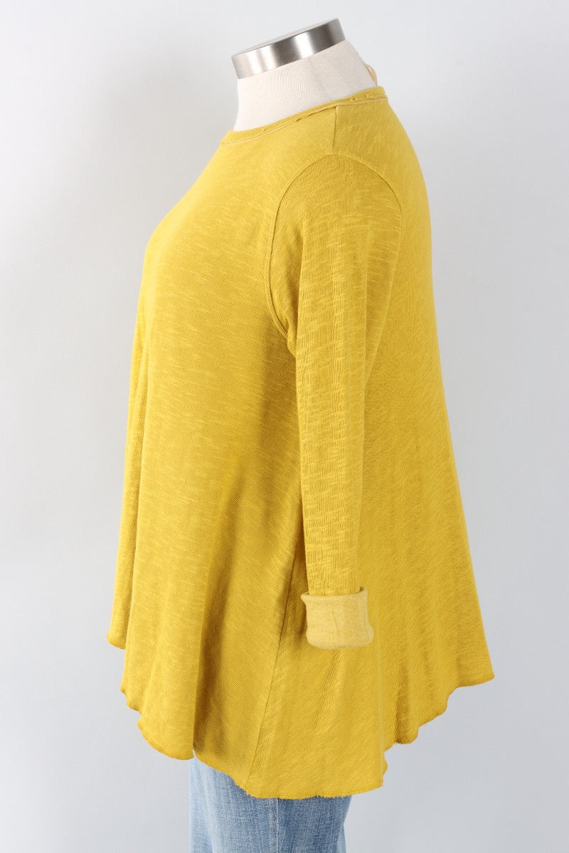 Original Longer Angel Tee - Mustard Green