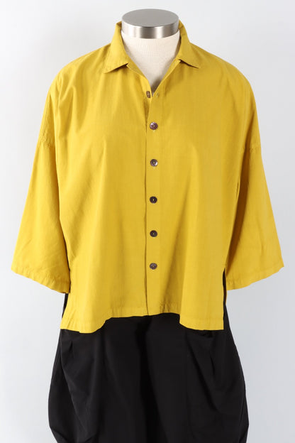 Big Shirt - Mustard Green