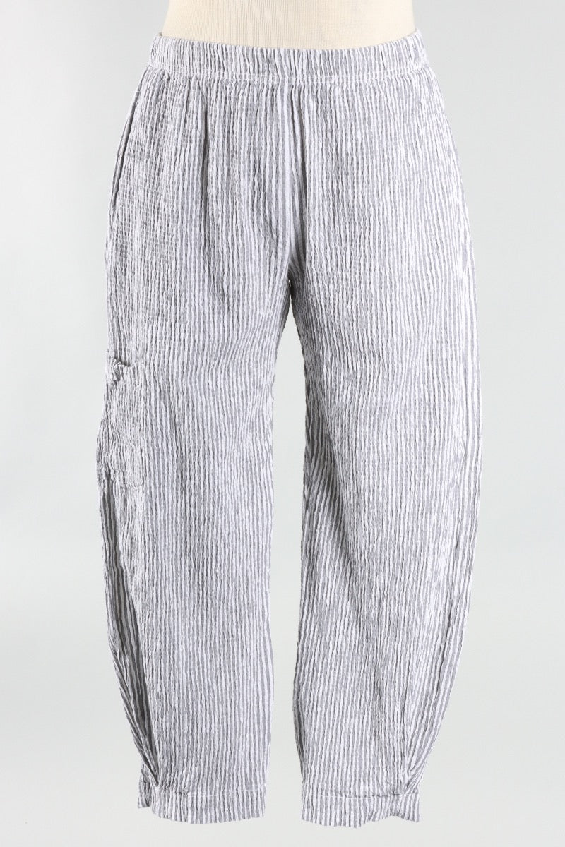 Cargo Pant - White Stripe Crinkle