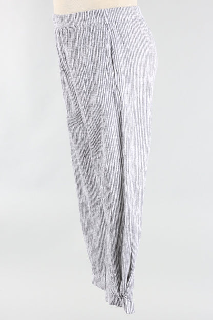 Cargo Pant - White Stripe Crinkle