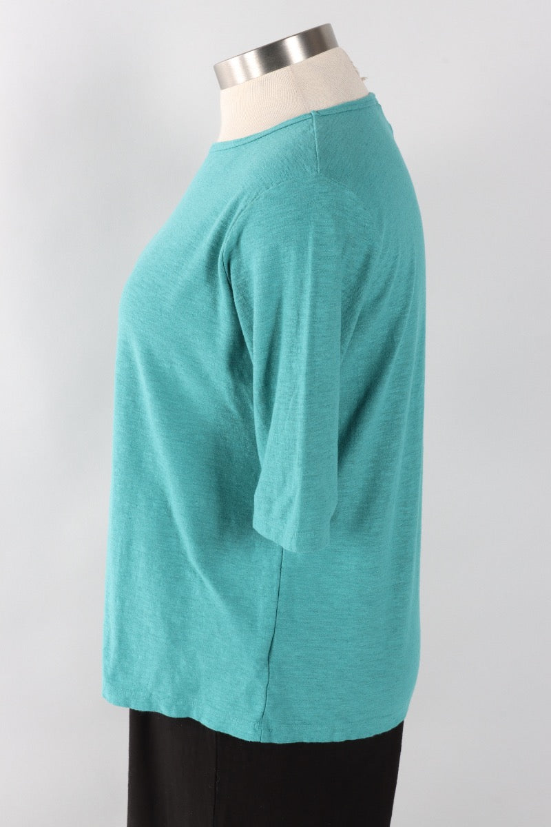 Elbow Sleeve Top - Riviera