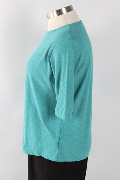 Elbow Sleeve Top - Riviera