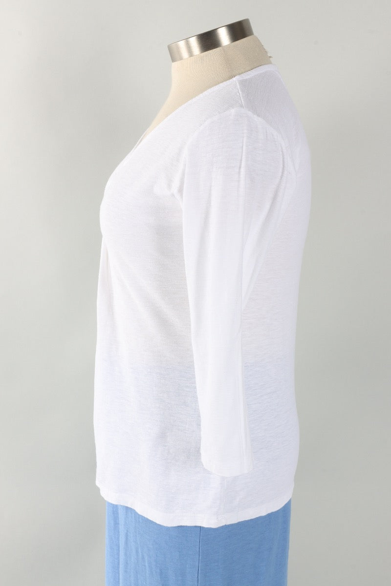 Tuck Front Tee - White