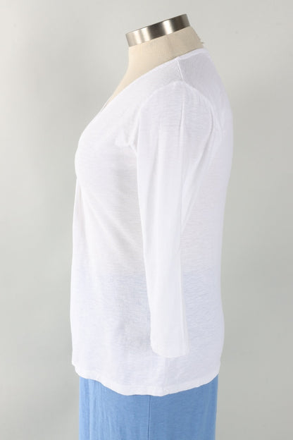 Tuck Front Tee - White