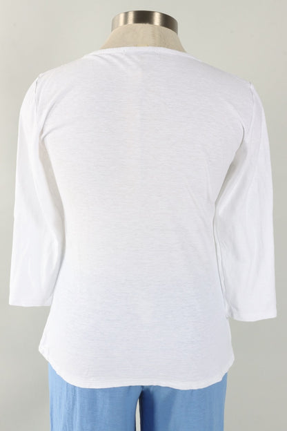 Tuck Front Tee - White