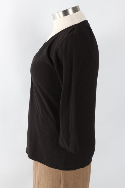 Tuck Front Tee - Black