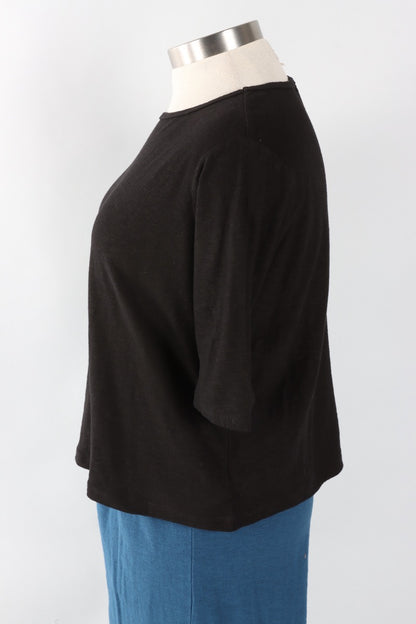 Elbow Sleeve Top - Black