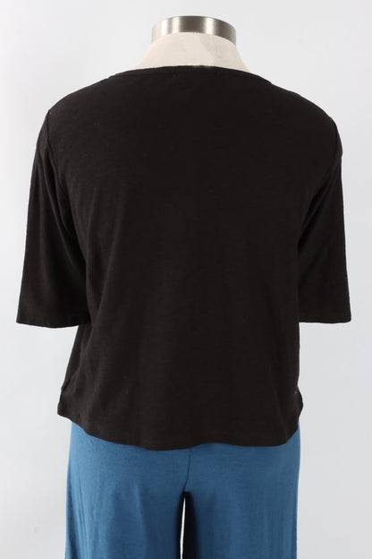 Elbow Sleeve Top - Black