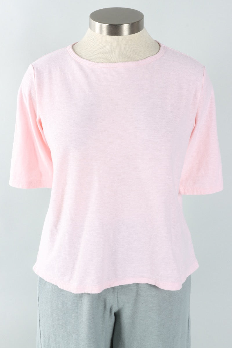 Elbow Sleeve Top - Pink Salt