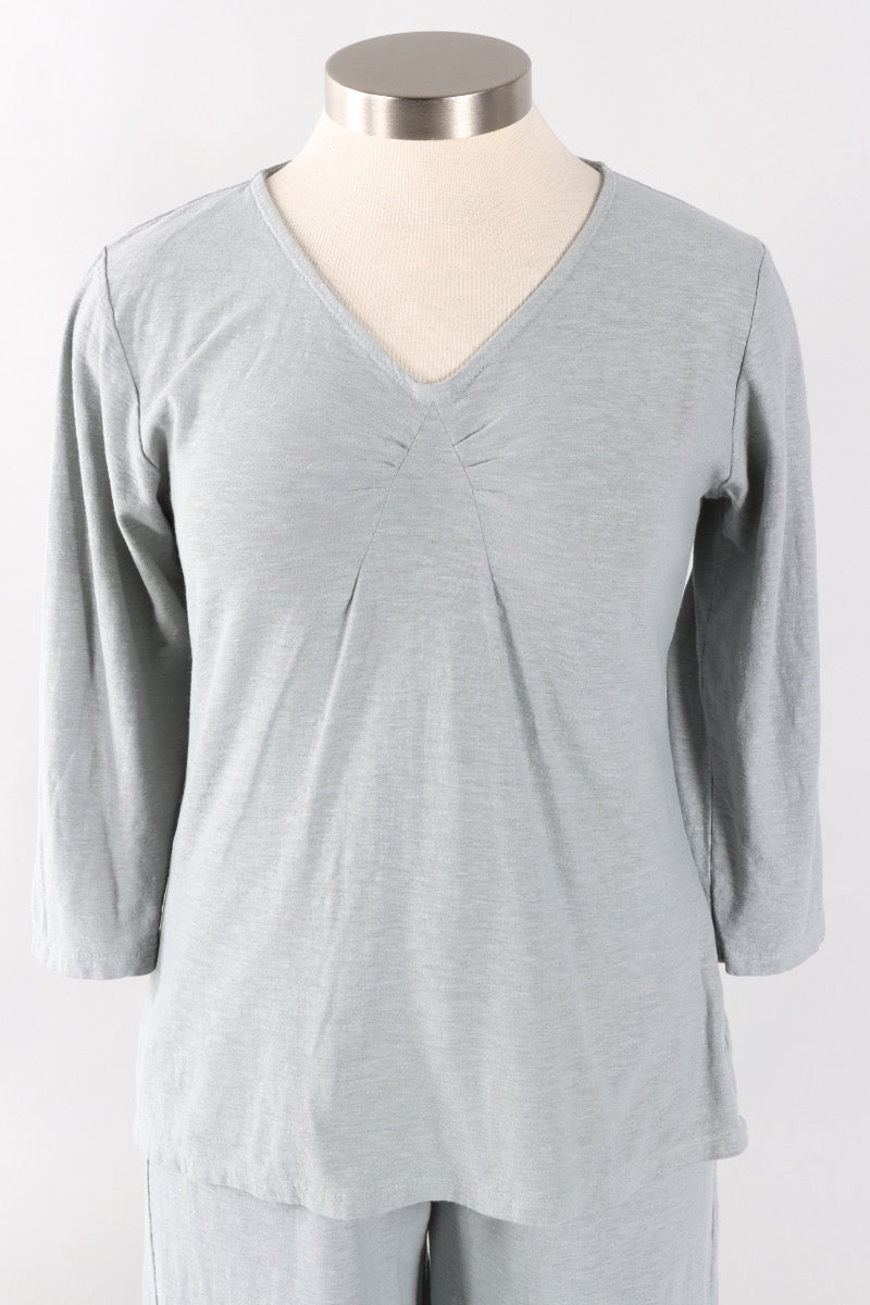 Tuck Front Tee - Overcast