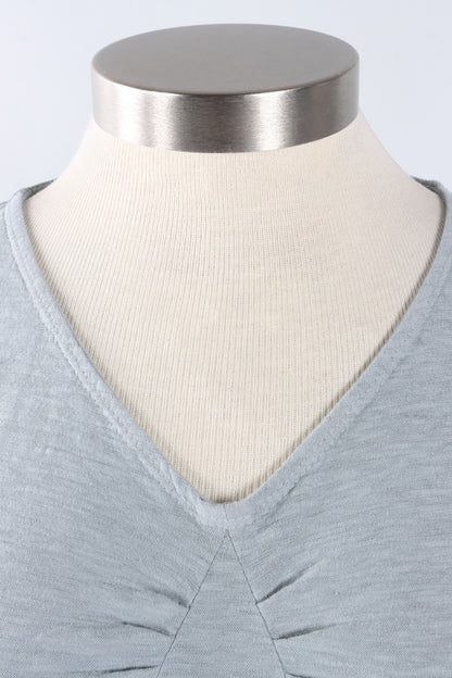Tuck Front Tee - Overcast