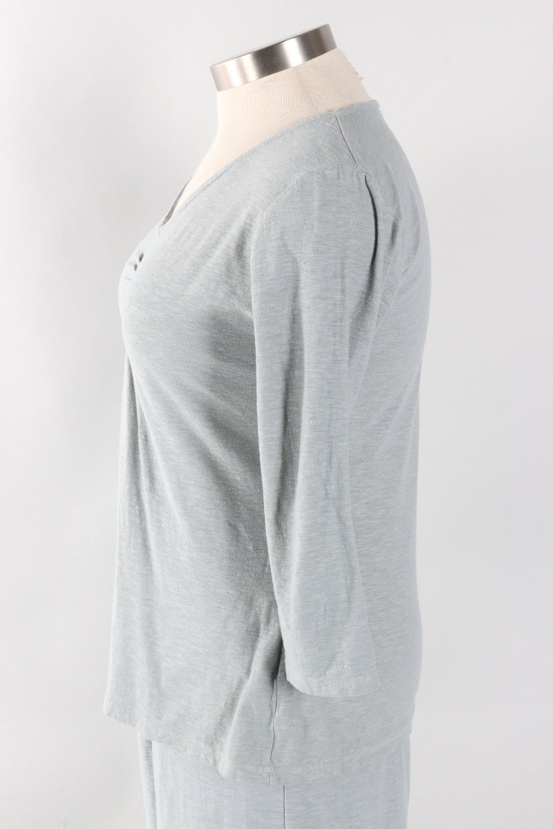 Tuck Front Tee - Overcast