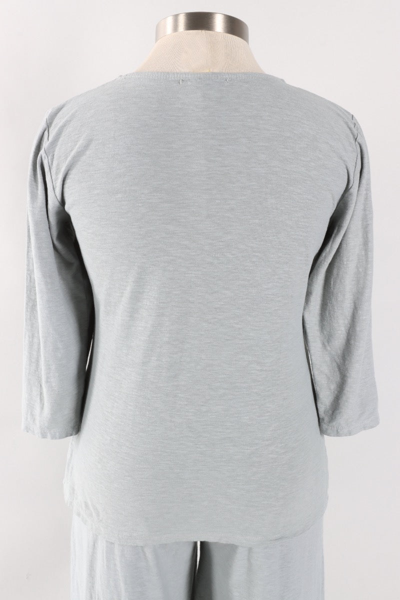 Tuck Front Tee - Overcast