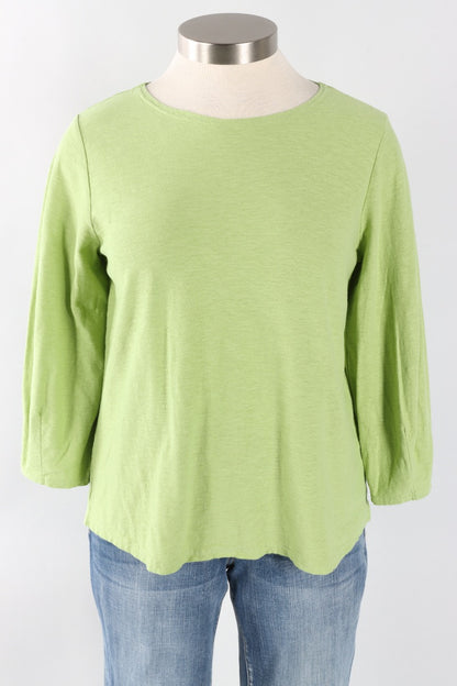 Lantern Sleeve Top - Verde