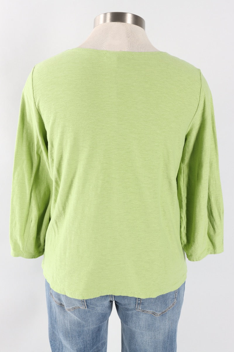 Lantern Sleeve Top - Verde