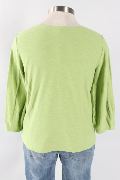 Lantern Sleeve Top - Verde
