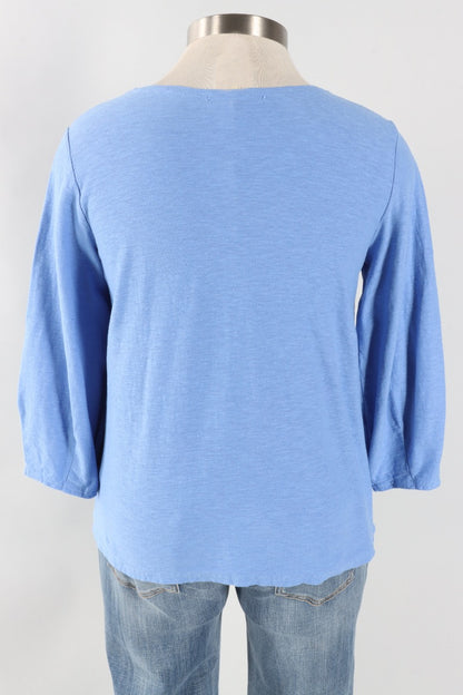 Lantern Sleeve Top - Forget-me-not