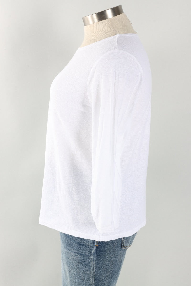 Lantern Sleeve Top - White