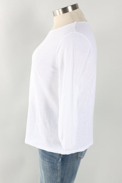 Lantern Sleeve Top - White