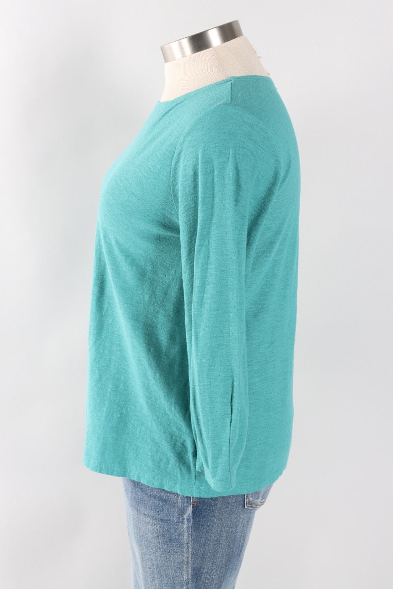 Lantern Sleeve Top - Riviera