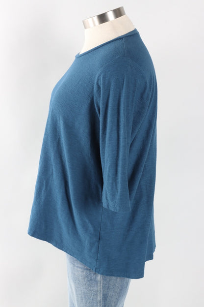 Fawbush's Only! Boxy Hi-Low Tee - Naval