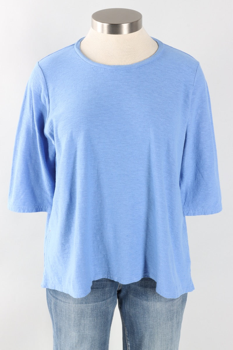 Fawbush's Only! Boxy Hi-Low Tee - Forget Me Not