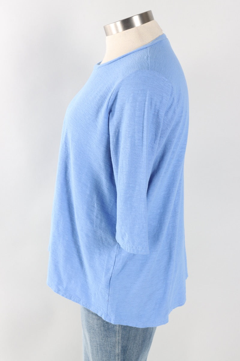 Fawbush's Only! Boxy Hi-Low Tee - Forget Me Not
