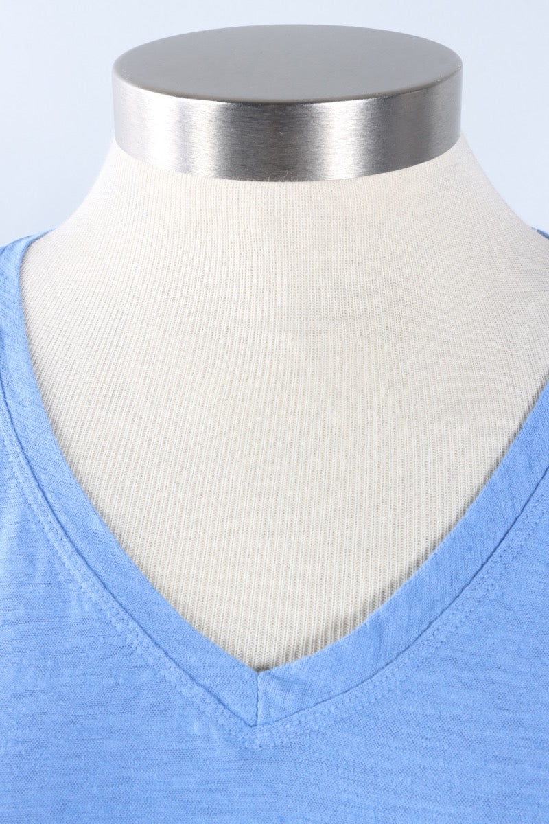Fawbush's Only! Osize V-Neck - Bellflower