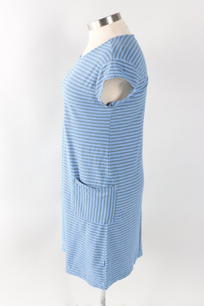 T-Shirt Dress - Forget-me-not Stripe