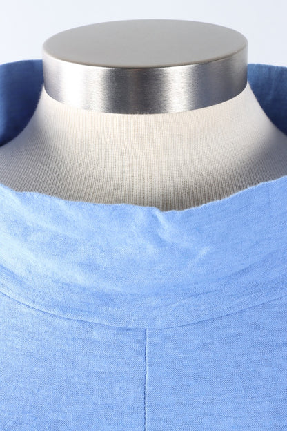 Fawbush's Only! Roll Sleeve Cowl Top - Forget Me Not
