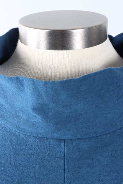 Fawbush's Only! Roll Sleeve Cowl Top - Naval