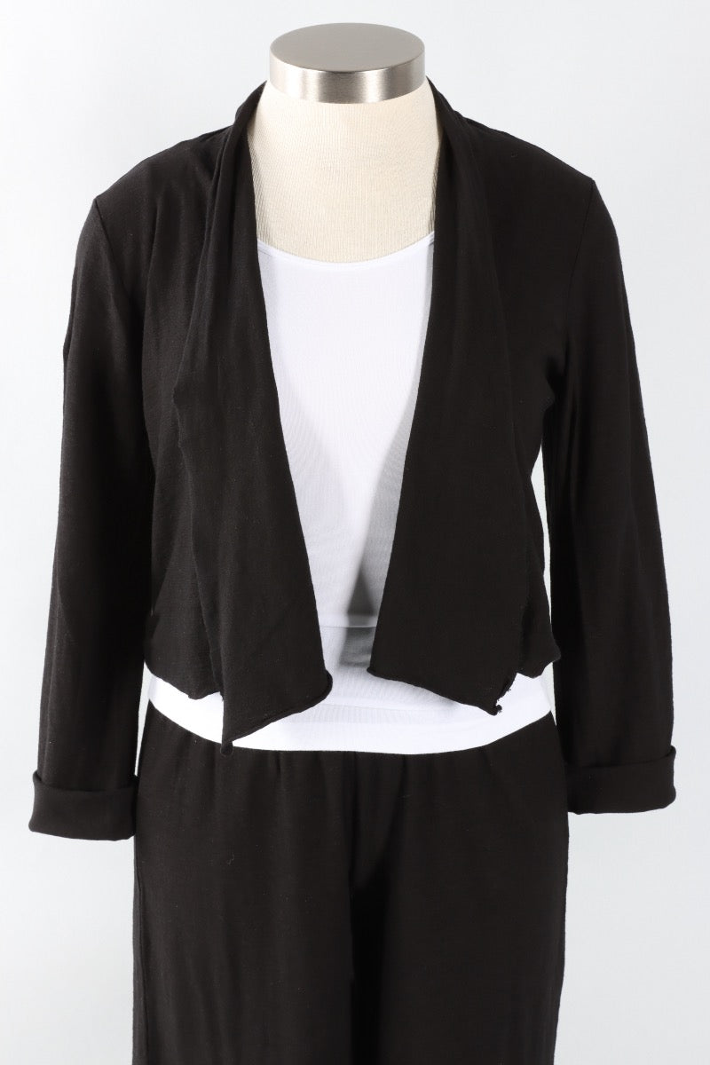 Cropped Cardigan - Black