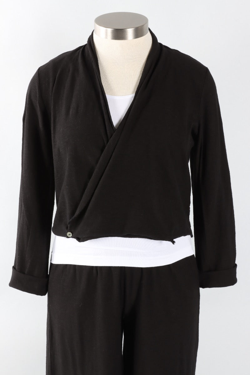 Cropped Cardigan - Black