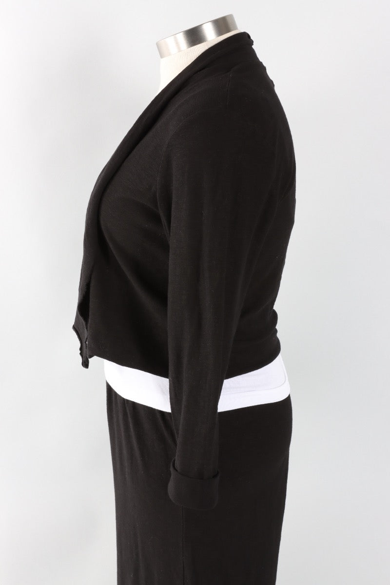 Cropped Cardigan - Black