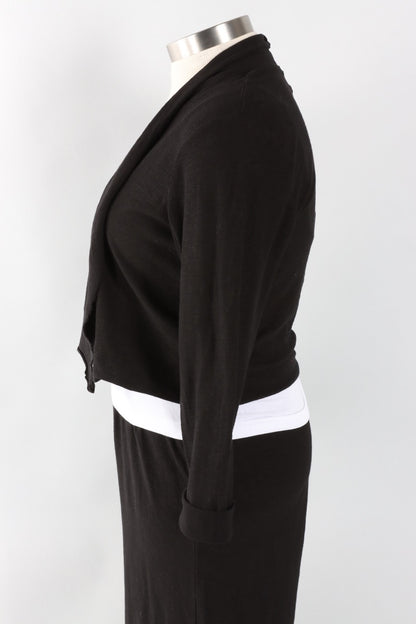 Cropped Cardigan - Black