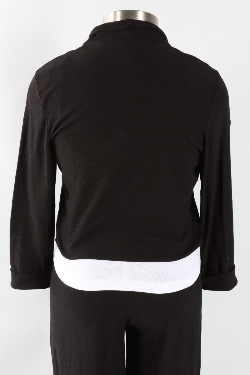 Cropped Cardigan - Black
