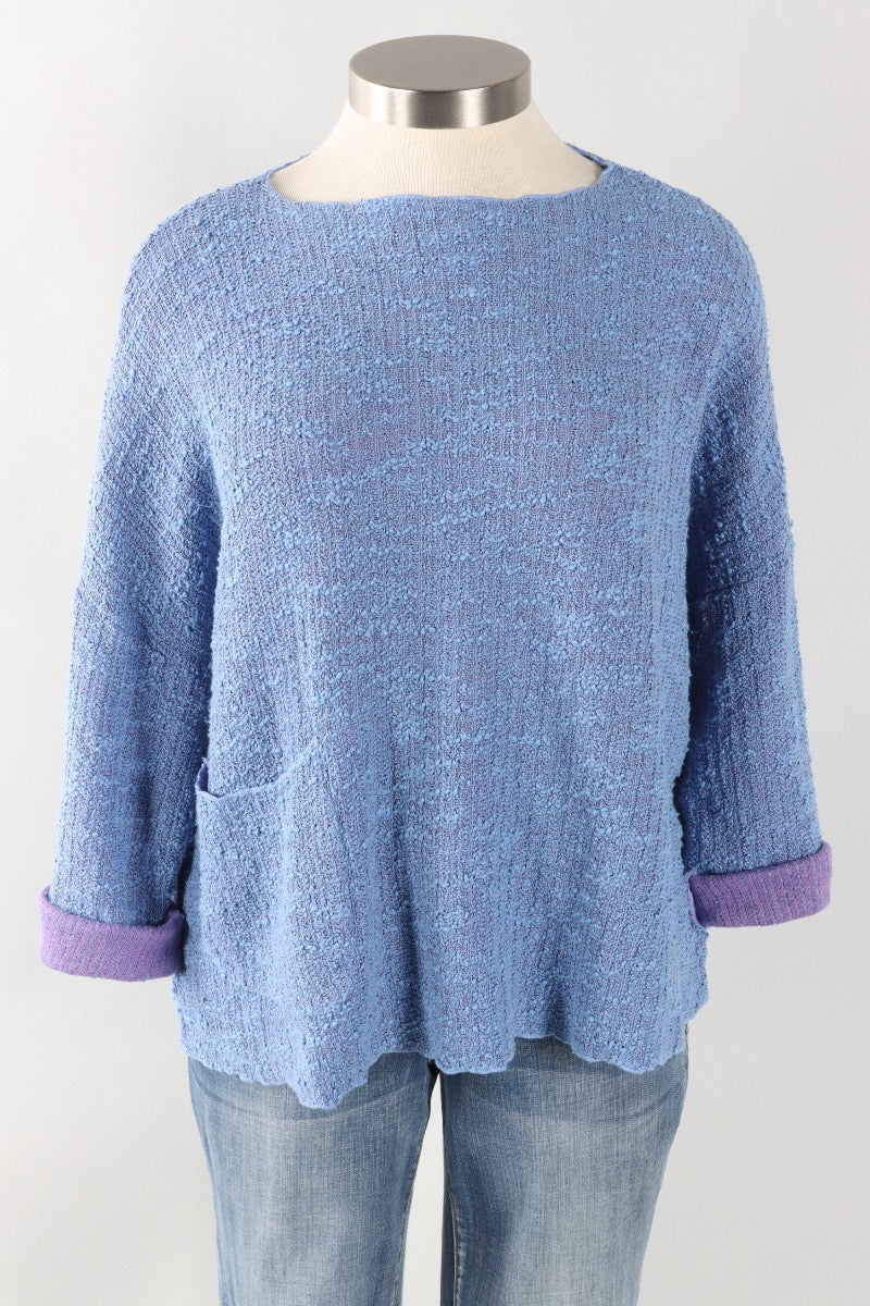 Osize Pocket Pullover - Forget-me-not Sweater Knit