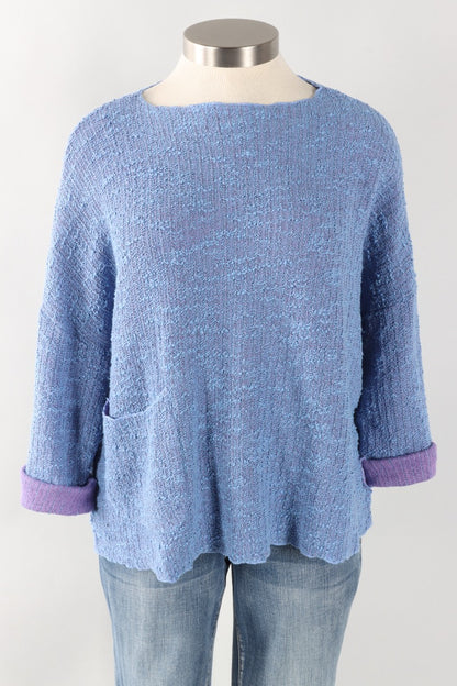Osize Pocket Pullover - Forget-me-not Sweater Knit