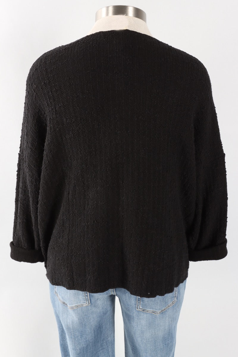 Osize Pocket Pullover - Black Sweater Knit
