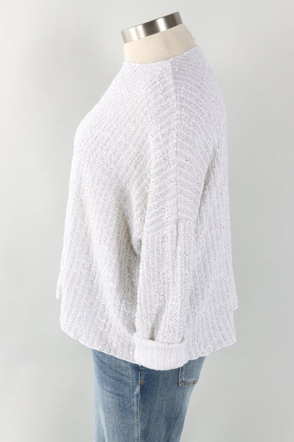 Osize Pocket Pullover - White Sweater Knit