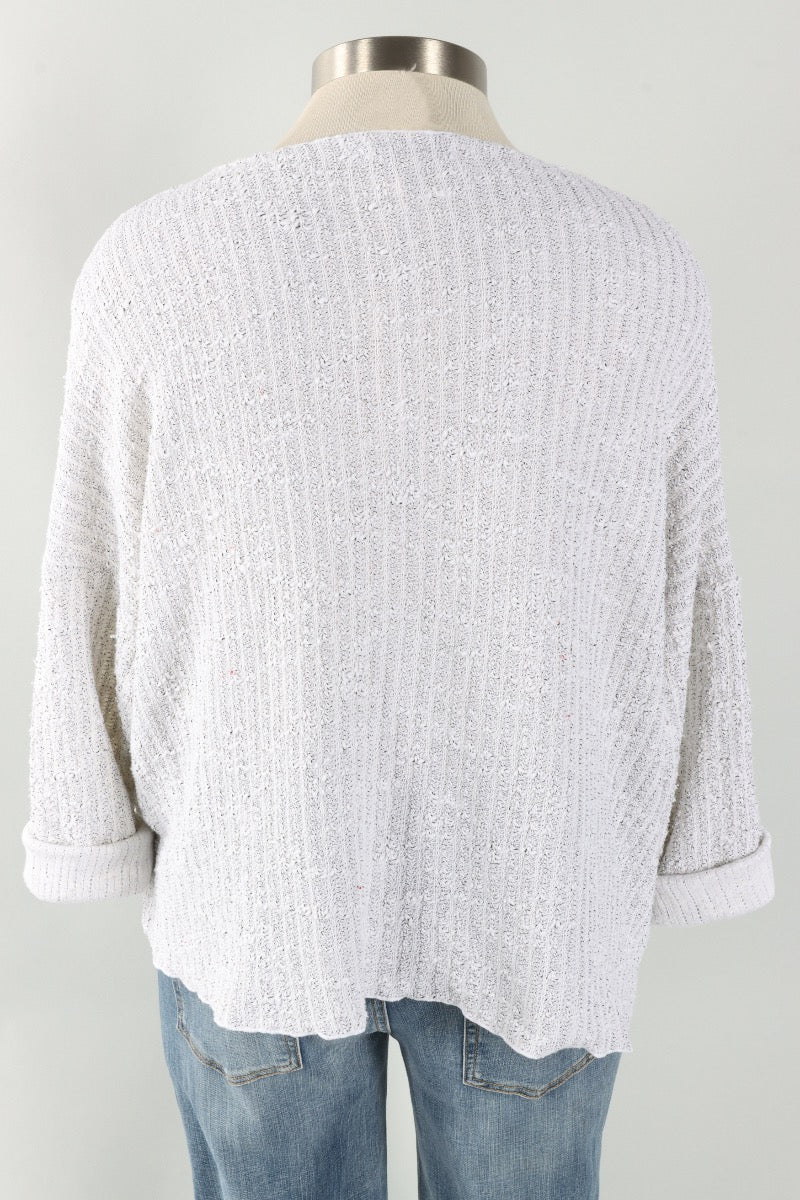 Osize Pocket Pullover - White Sweater Knit