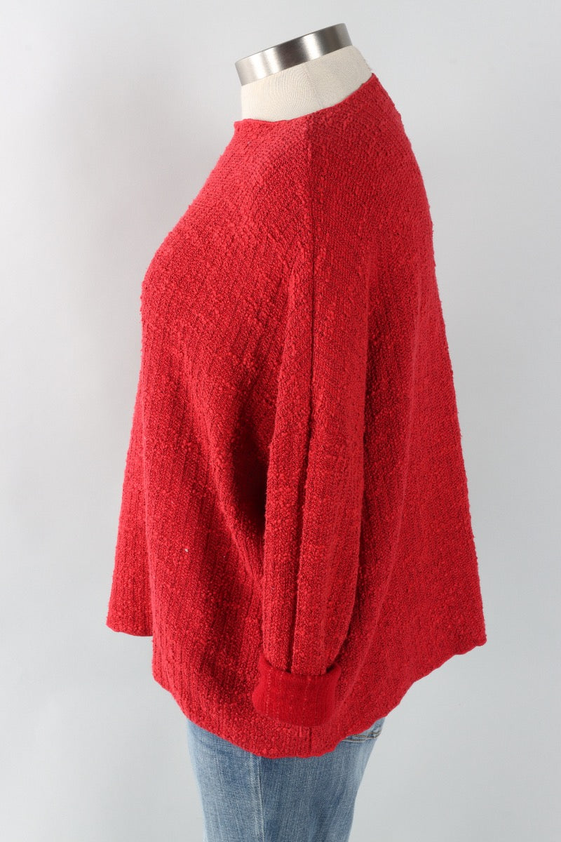 Osize Pocket Pullover - Cherry Sweater Knit
