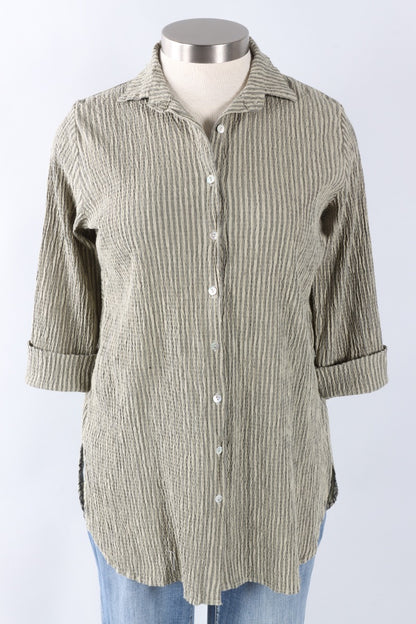 Easy Shirt - Balsam Stripe Crinkle