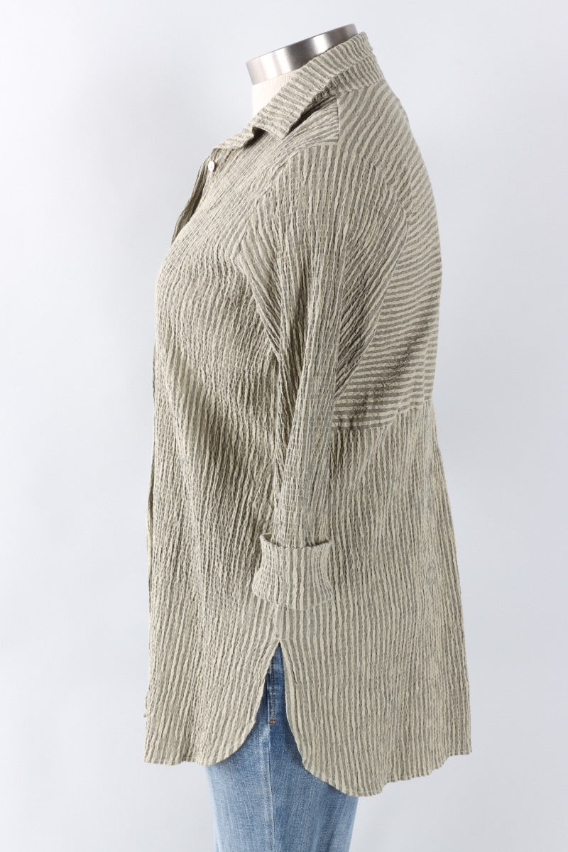 Easy Shirt - Balsam Stripe Crinkle