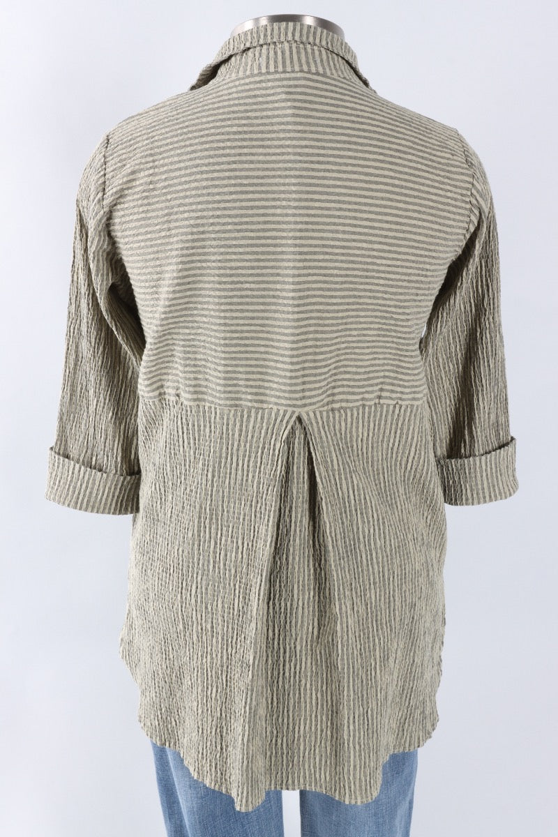 Easy Shirt - Balsam Stripe Crinkle