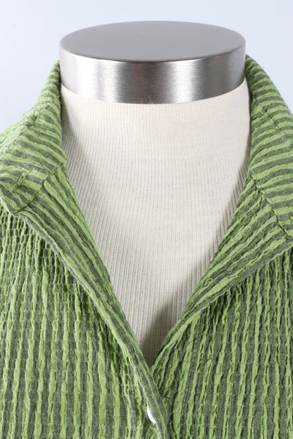 Easy Shirt - Verde Stripe Crinkle