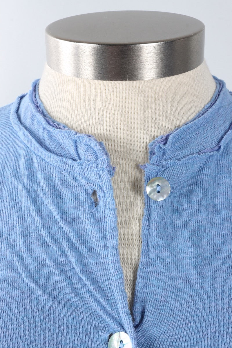 Crop Asym Cardi - Forget-me-not