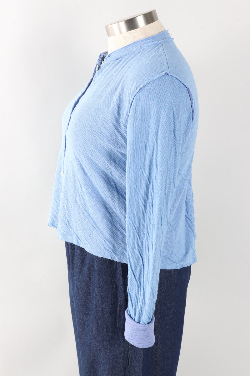 Crop Asym Cardi - Forget-me-not